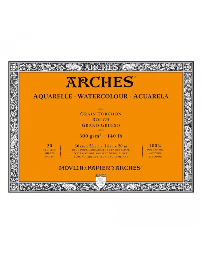 ARCHES BLOCCO 300 gr. 36X51 GRANA TORCHON